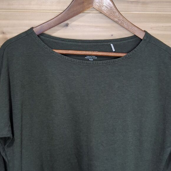 Toad&Co Dress Womens Large Green MizDress Knee Length 3/4 Sleeves Dark Green - Picture 2 of 12